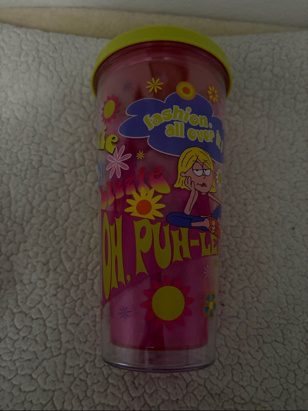 Disney World Lizzie McGuire Pink Insulated Tumbler, Missing Straw